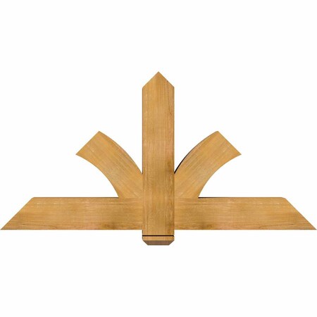 Ekena Millwork Redmond Rough Sawn Timber Gable Bracket, Western Red Cedar, 60"W x 30"H x 6"D x 6"F, 12/12 Pitch GBW060X30X0606RED00RWR